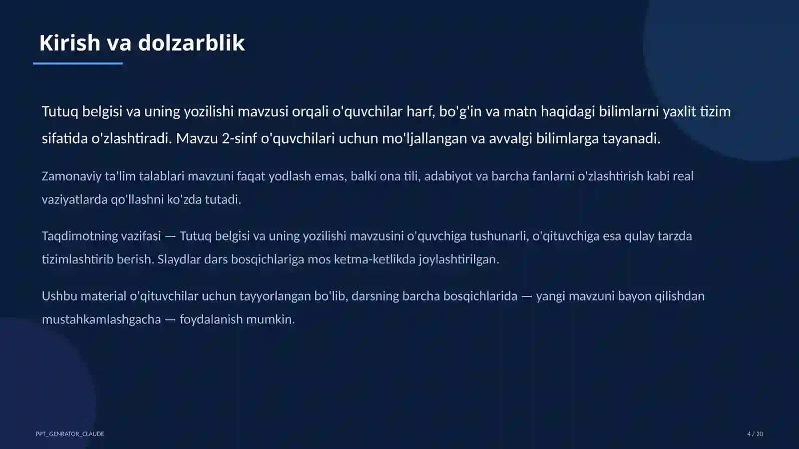 Tutuq belgisi va uning yozilishi (2-sinf) 4