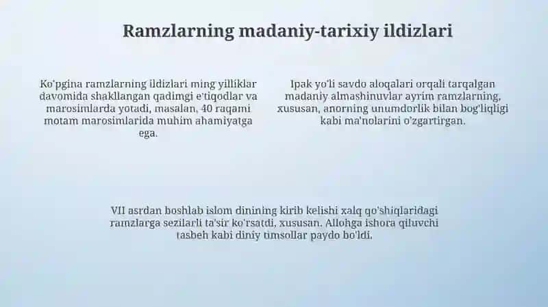Mavzu: Xalq qo'shiqlarida timsollar rang-barangligi 4
