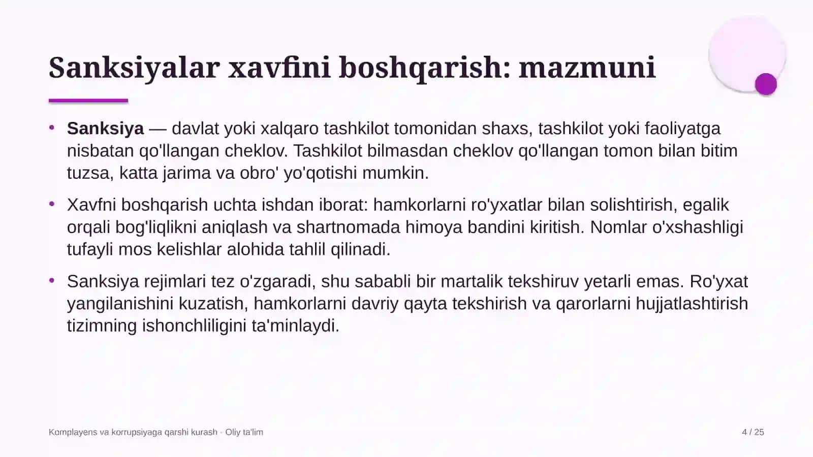 Dasturiy mahsulot kompaniyalarida sanksiyalar xavfini boshqarish 4