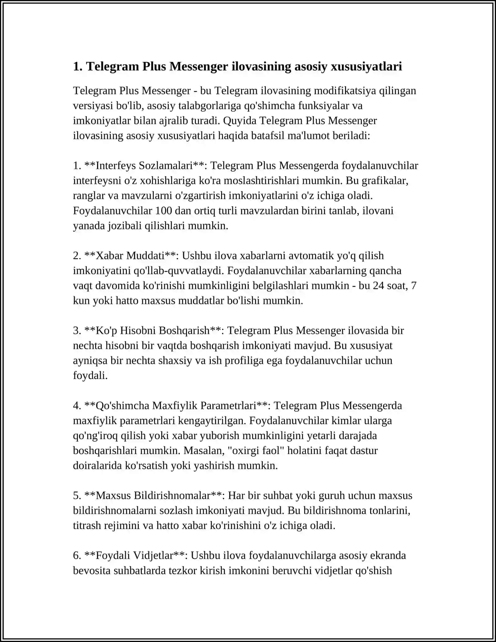 TELEGRAMNING PLUS MASSANGER ILOVASI VA UNING IMKONIYATLARI 4