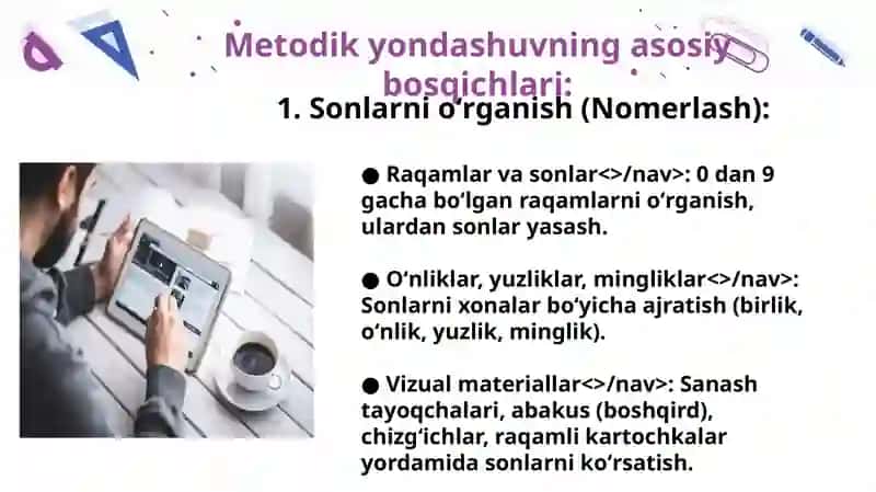 1000 ichida va koʻp xonali nomanfiy butun sonlar ustida arifmetik amallarni oʻrgatish metodikasi 4