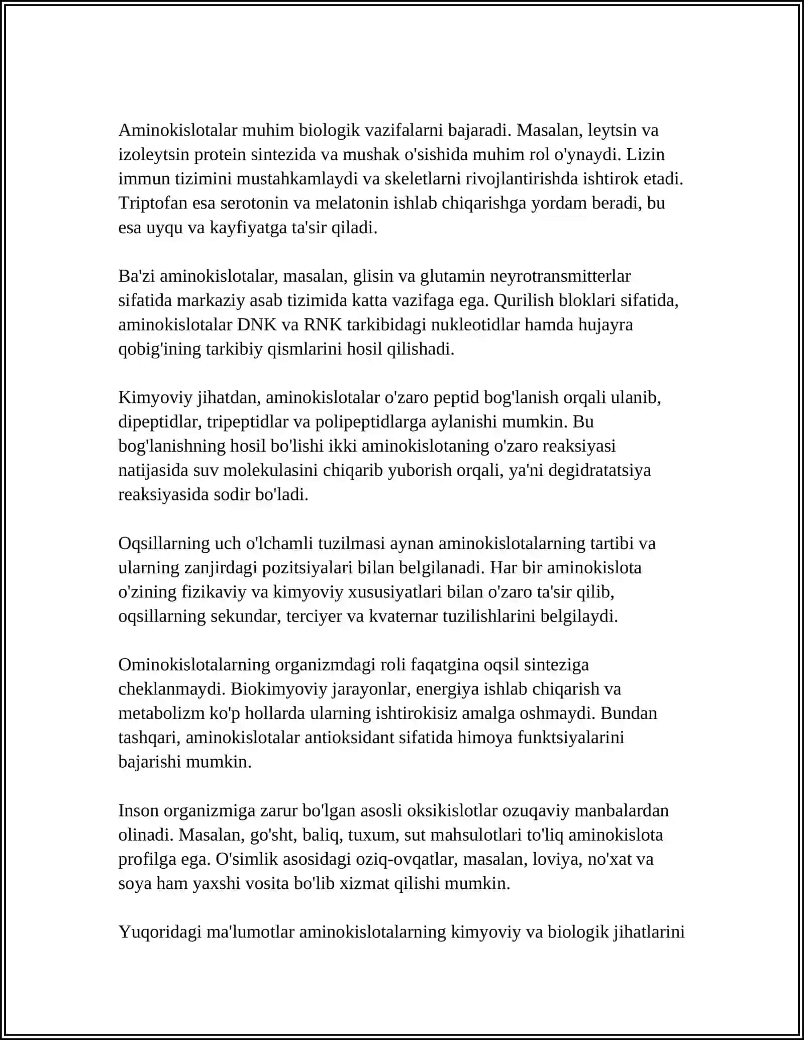 UCH ASOSLI OKSIKISLOTALAR NOMLANISHI VA GOMOLOGIK QATORI.GETEROSIKLIK BIRIKMALARNING 4