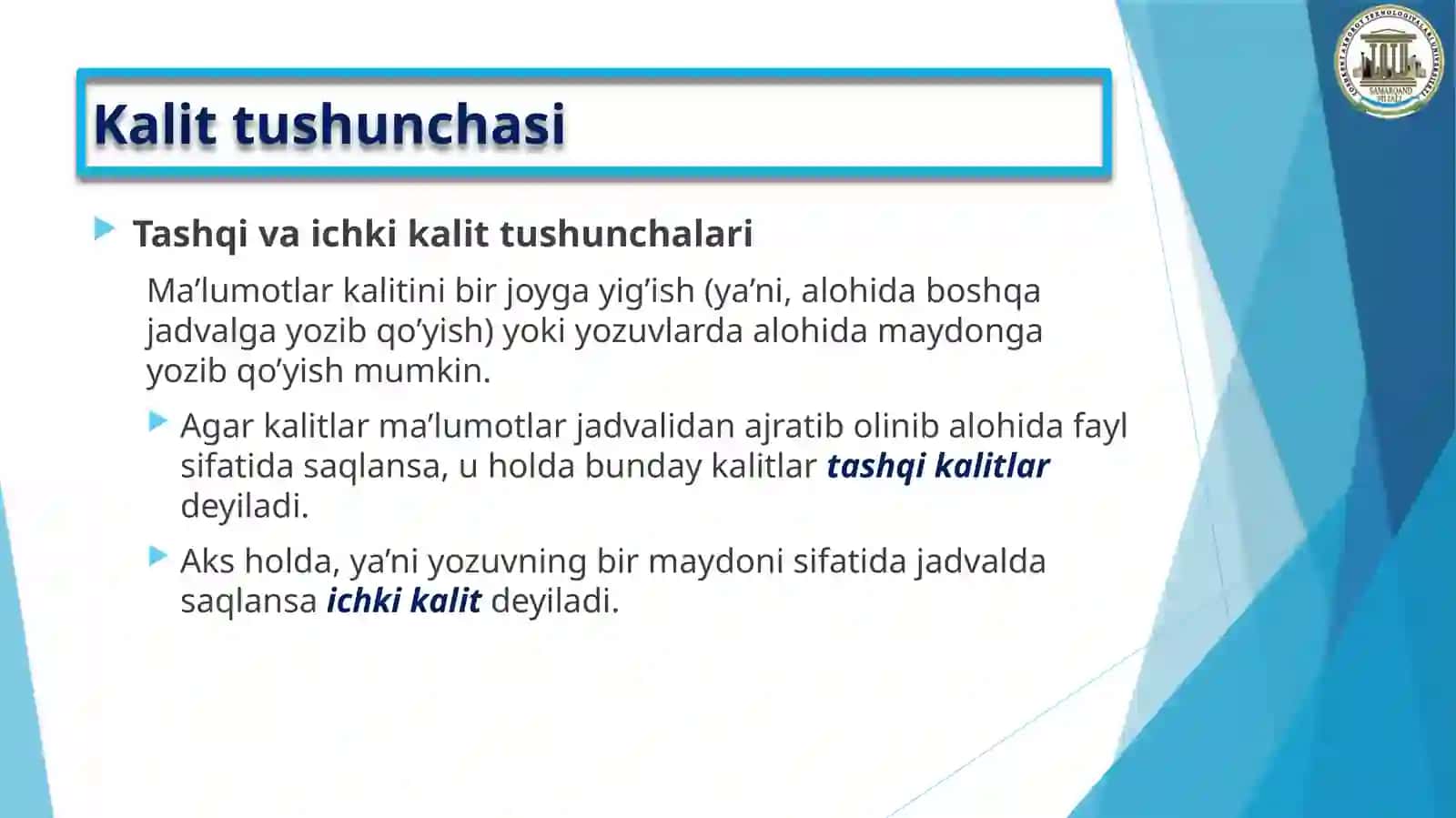 Ma’lumotlar tuzilmasi va algoritmlar 4