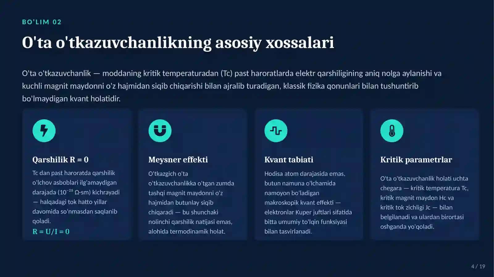 fizika fanidan prizintatsiya ,mavzu 'ota o'tkazuvchanlik 4