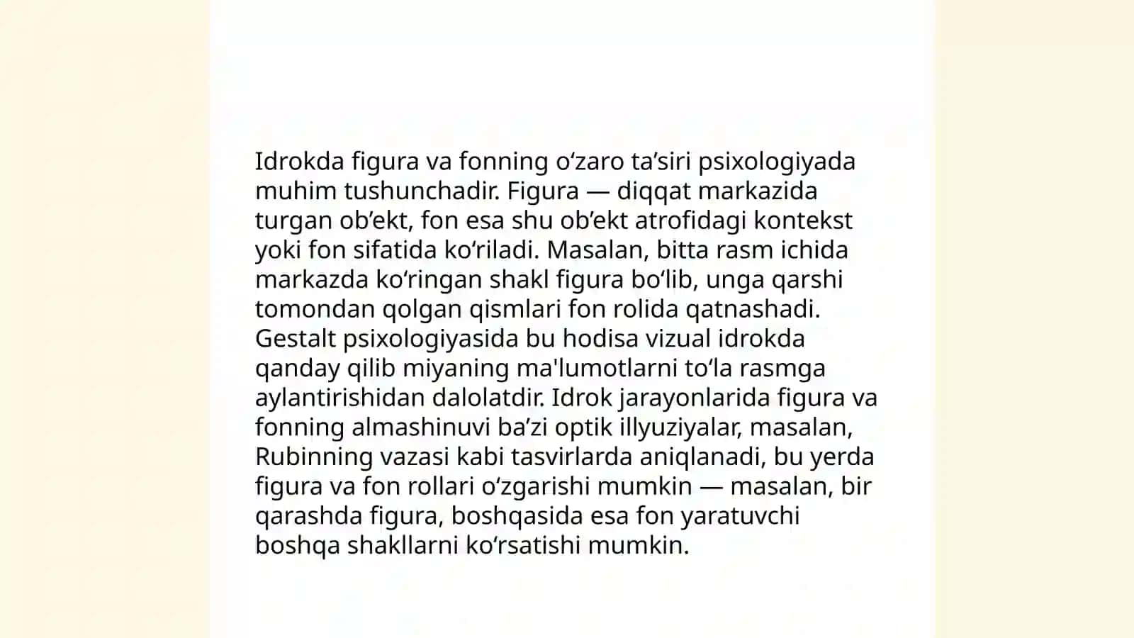 Figura va fon: idrok nazariyasi 4