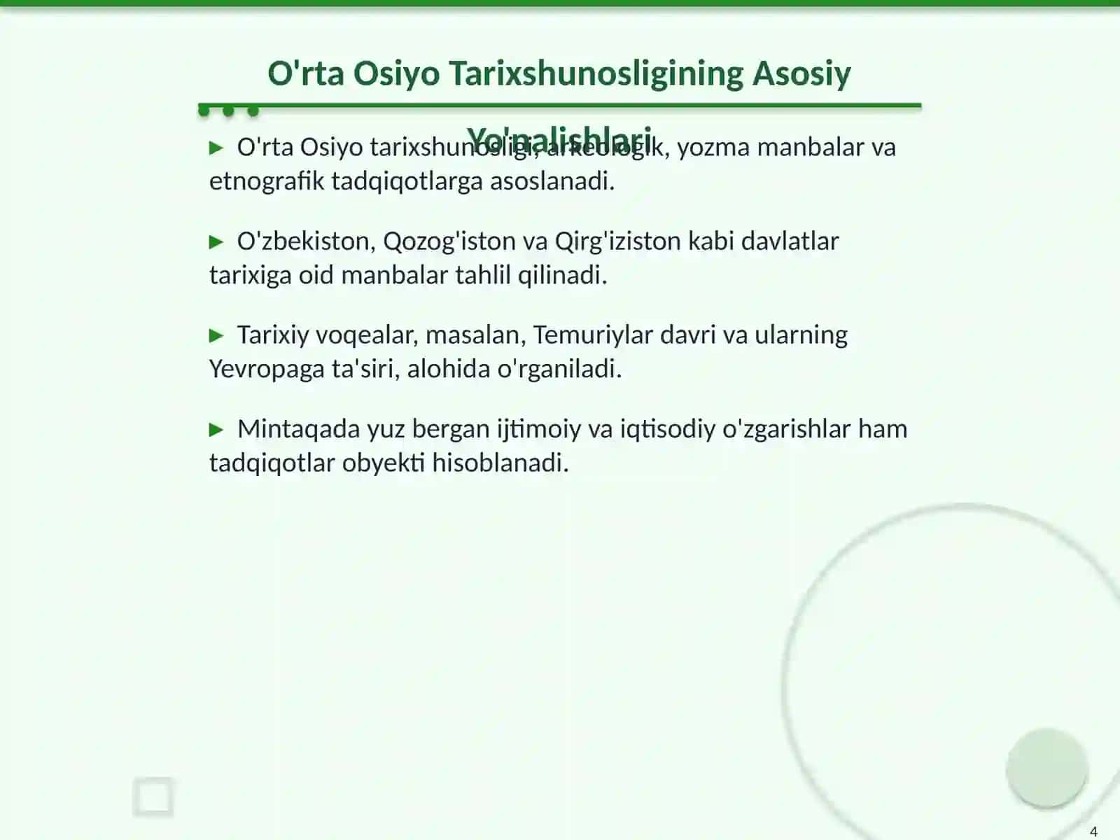 O'rta Osiyo Tarixshunosligi 4