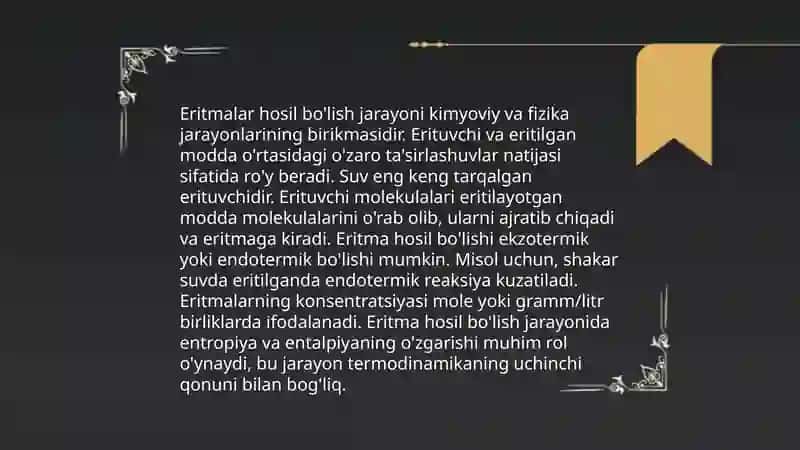 Eritmalarning xossalari 4