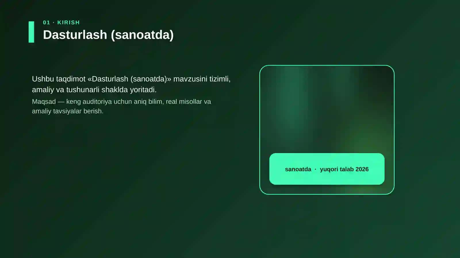 Dasturlash (sanoatda) 4