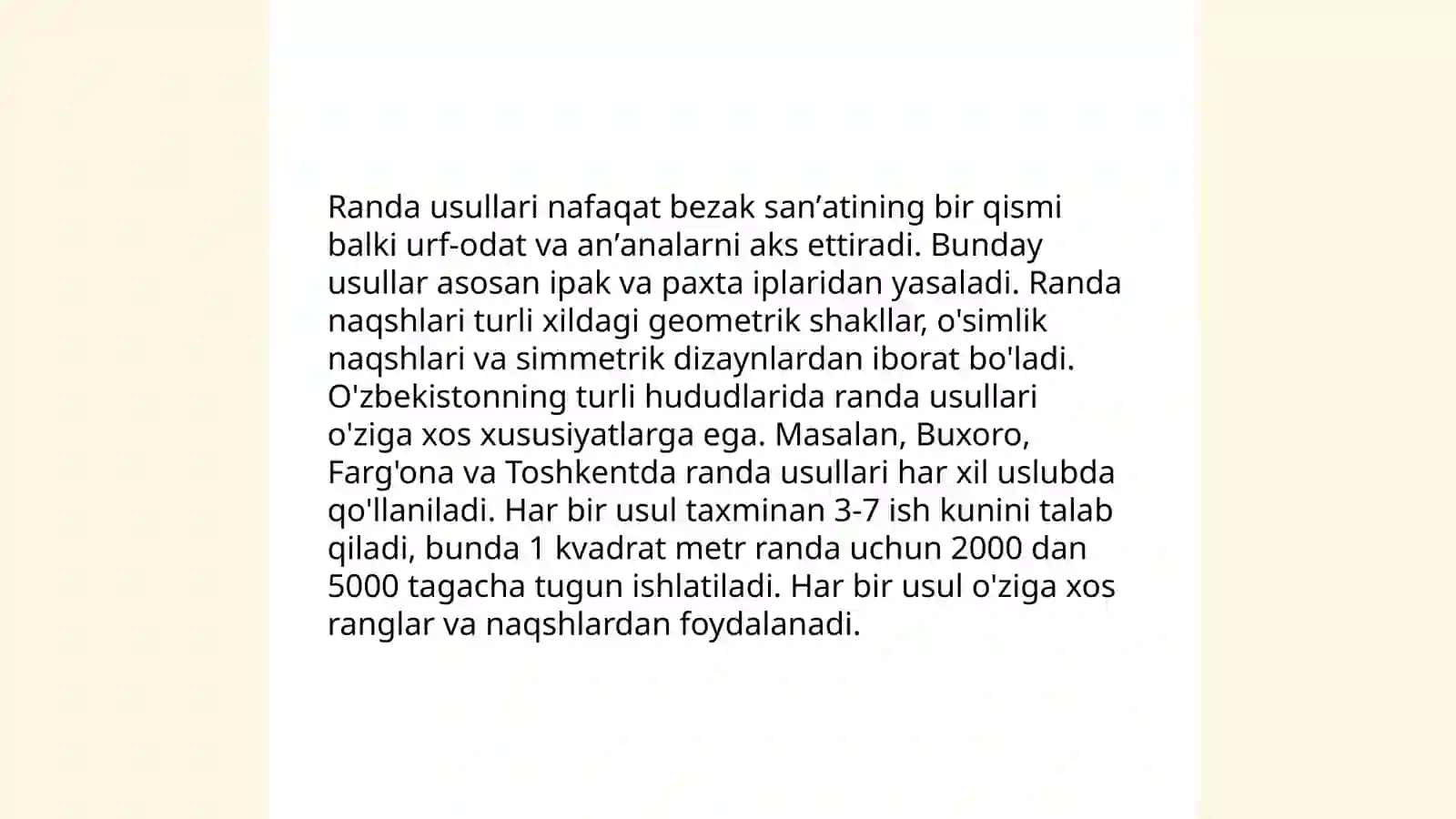 Randa va uning turlari 4