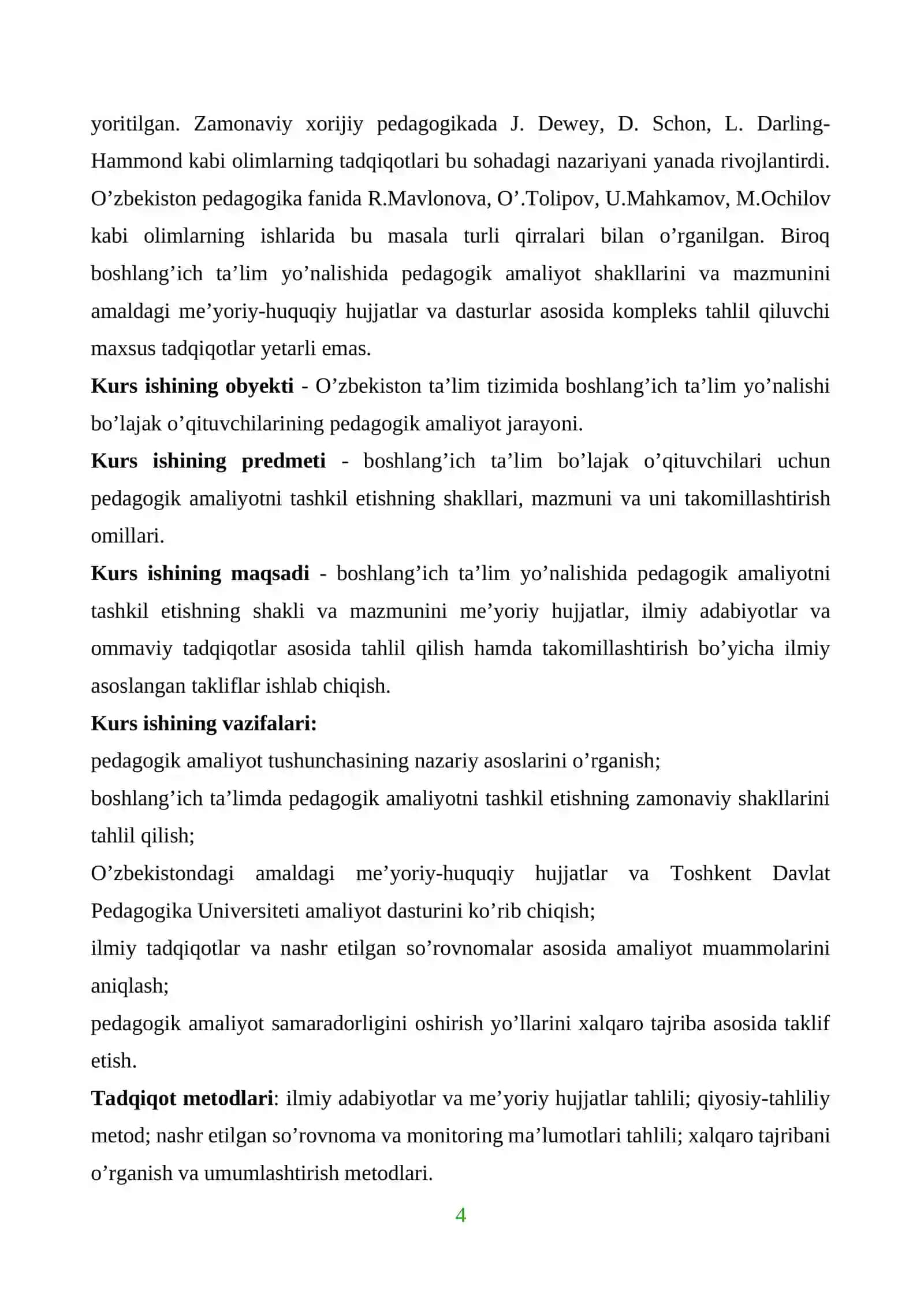 PEDAGOGIK AMALIYOTNI TASHKIL ETISHNING SHAKLI VA MAZMUNI 4