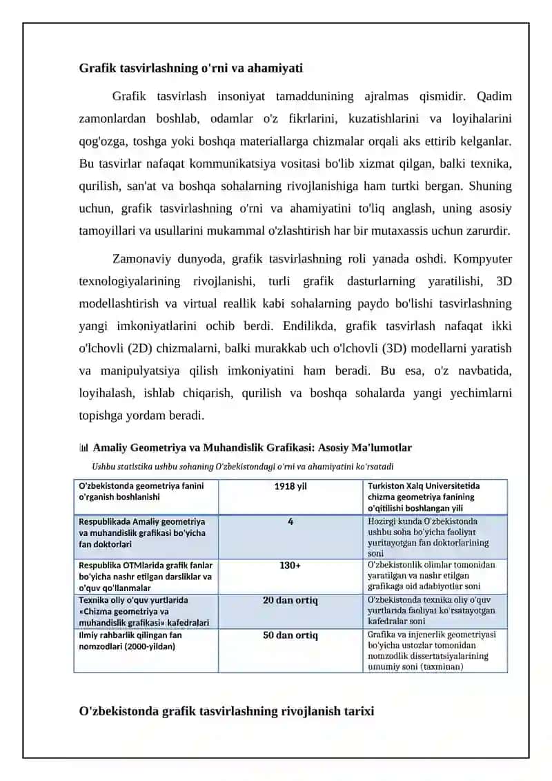 Amaliy geometriya va muhandislik grafikasi 4