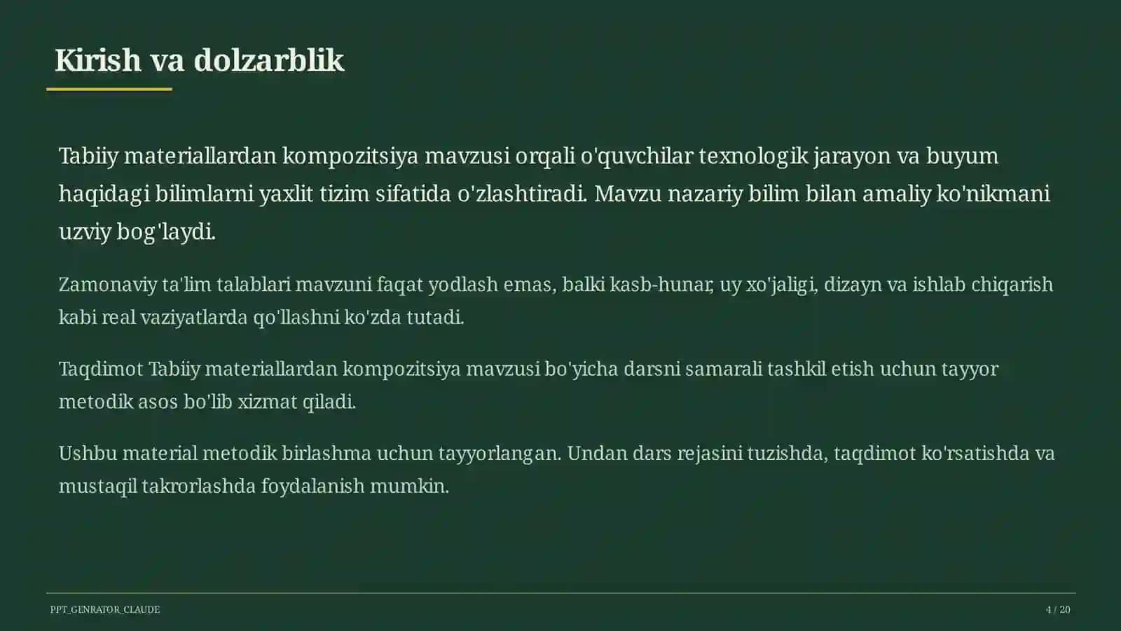Tabiiy materiallardan kompozitsiya (1-sinf) 4