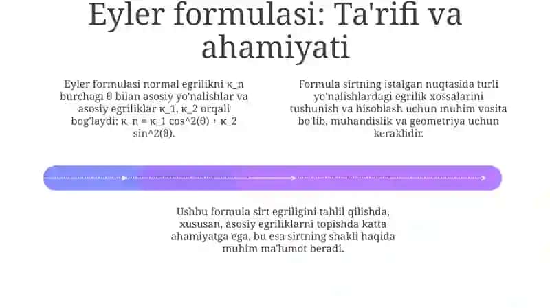 Egrilik indikatsiyasi Eyler formulasi 4
