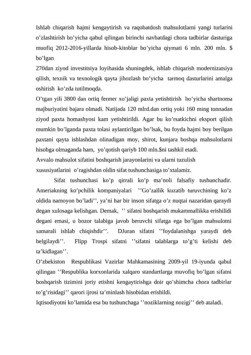 SANOAT KORXONALARIDA MAHSULOT ISHLAB CHIQARISHNI OSHIRISH NOMENKLATURASINI KENGAYTIRISH MUAMMOLARI 4