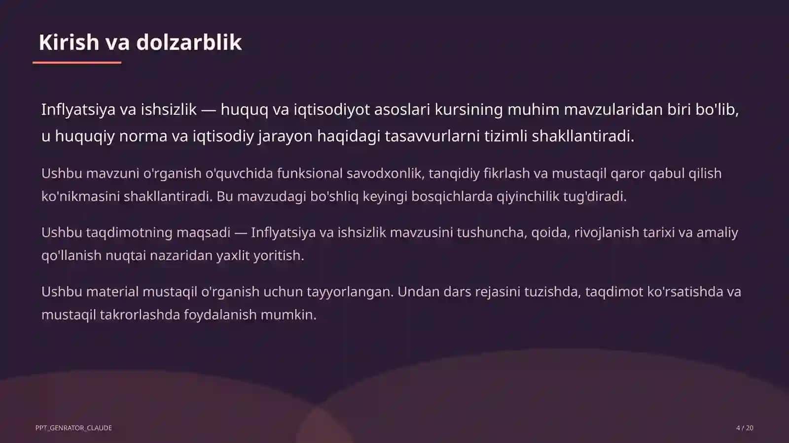 Inflyatsiya va ishsizlik (11-sinf) 4