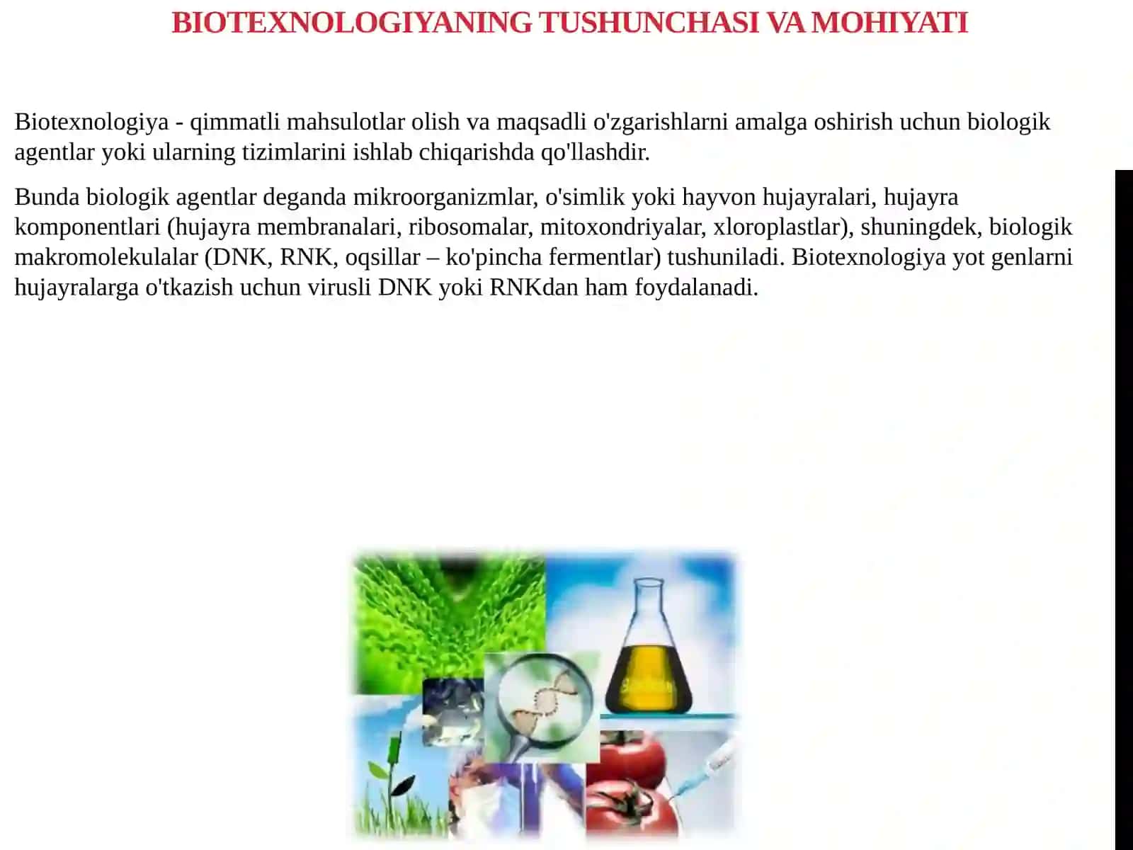 Biologiya - Biotexnologiya fan sifatida 4