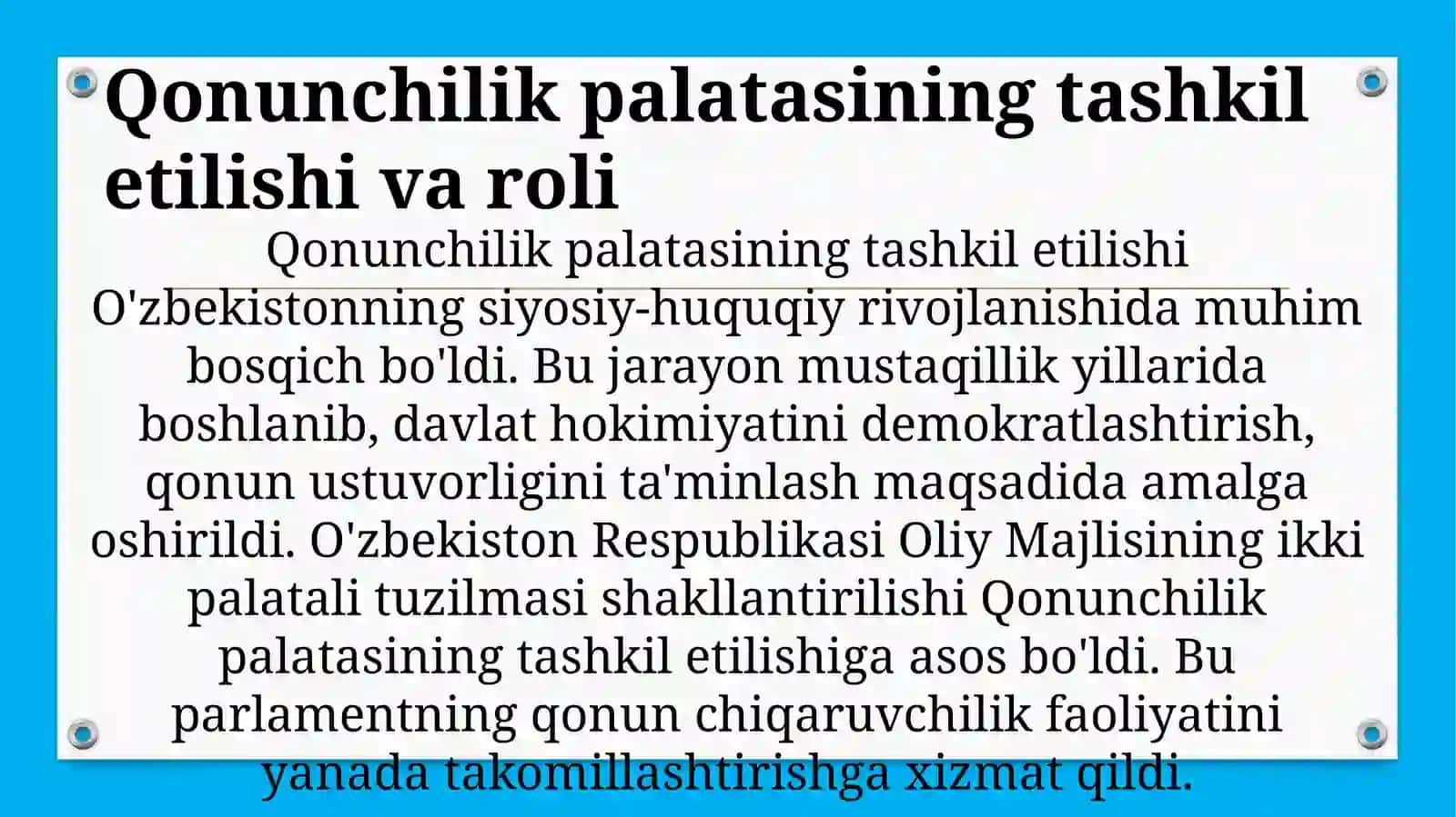 O‘zbekiston Respublikasi Qonunchilik Palatasi 4