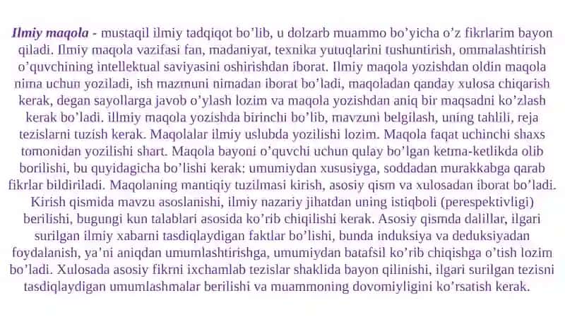 ILMIY XABAR VA ILMIY MAQOLA YOZISH USLUBIYOTI 4