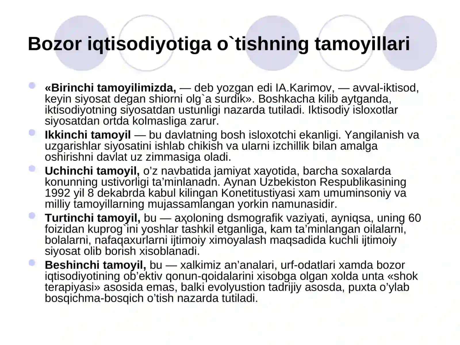O’zbekistonning o’ziga xos istiqlol taraqqiyot yo’li 4