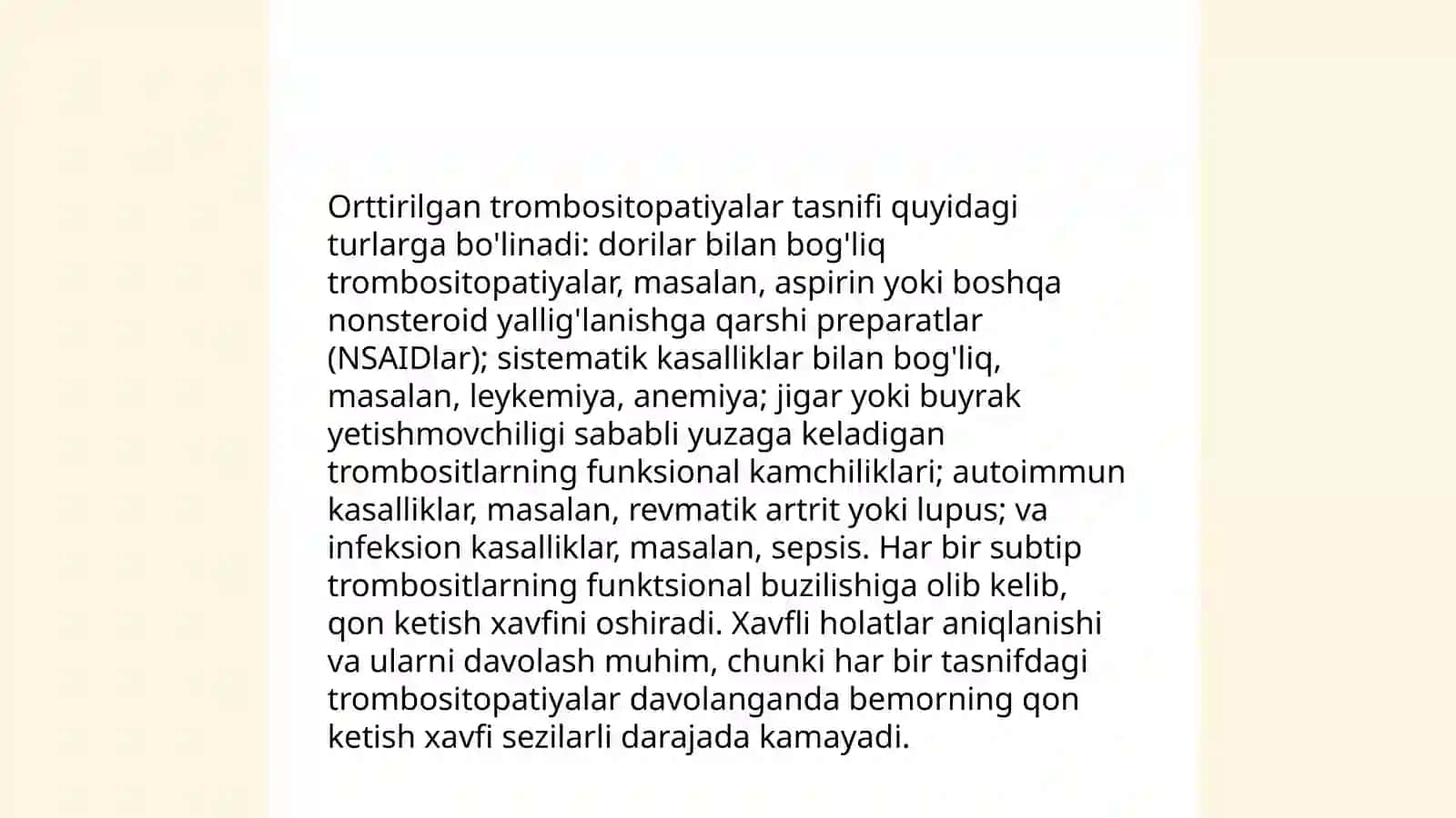 Nasliy va orttirilgan trombositopatiyalar va trombositopeniyalar 4
