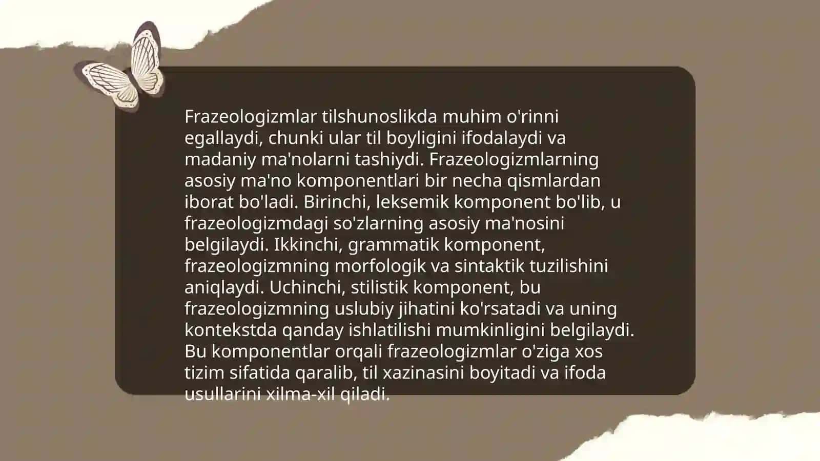 Frazemaning semantik tarkibi 4