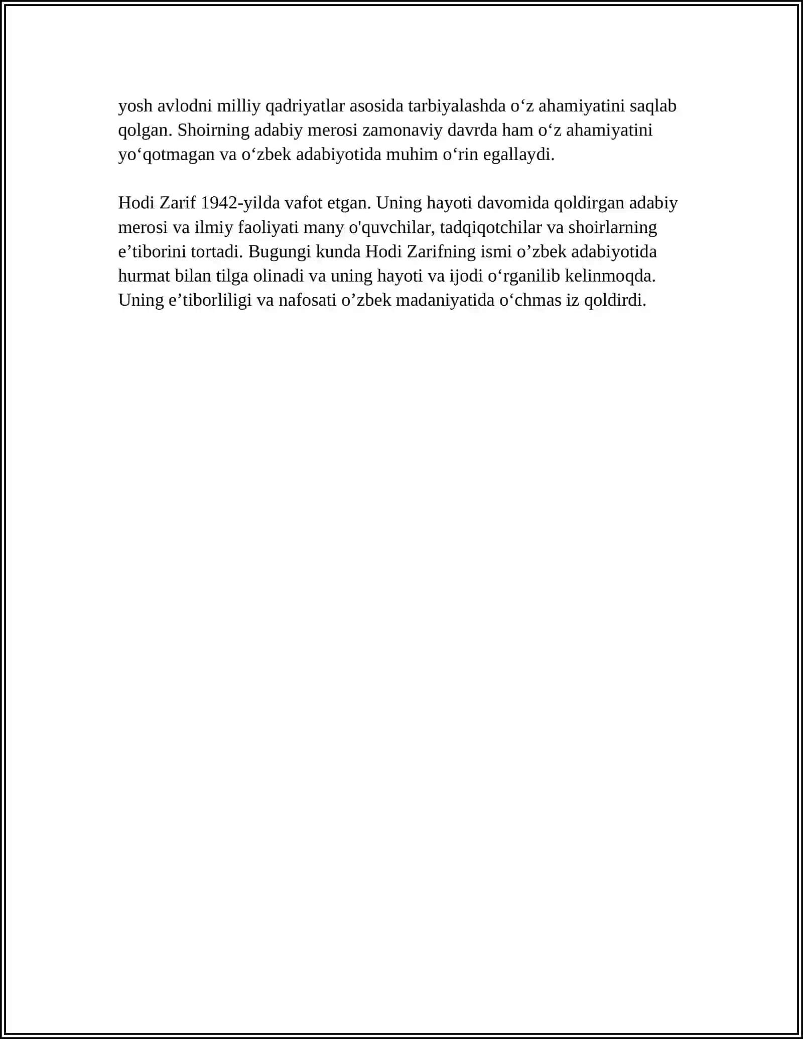 REFERAT: HODI ZARIF HAQIDA 4