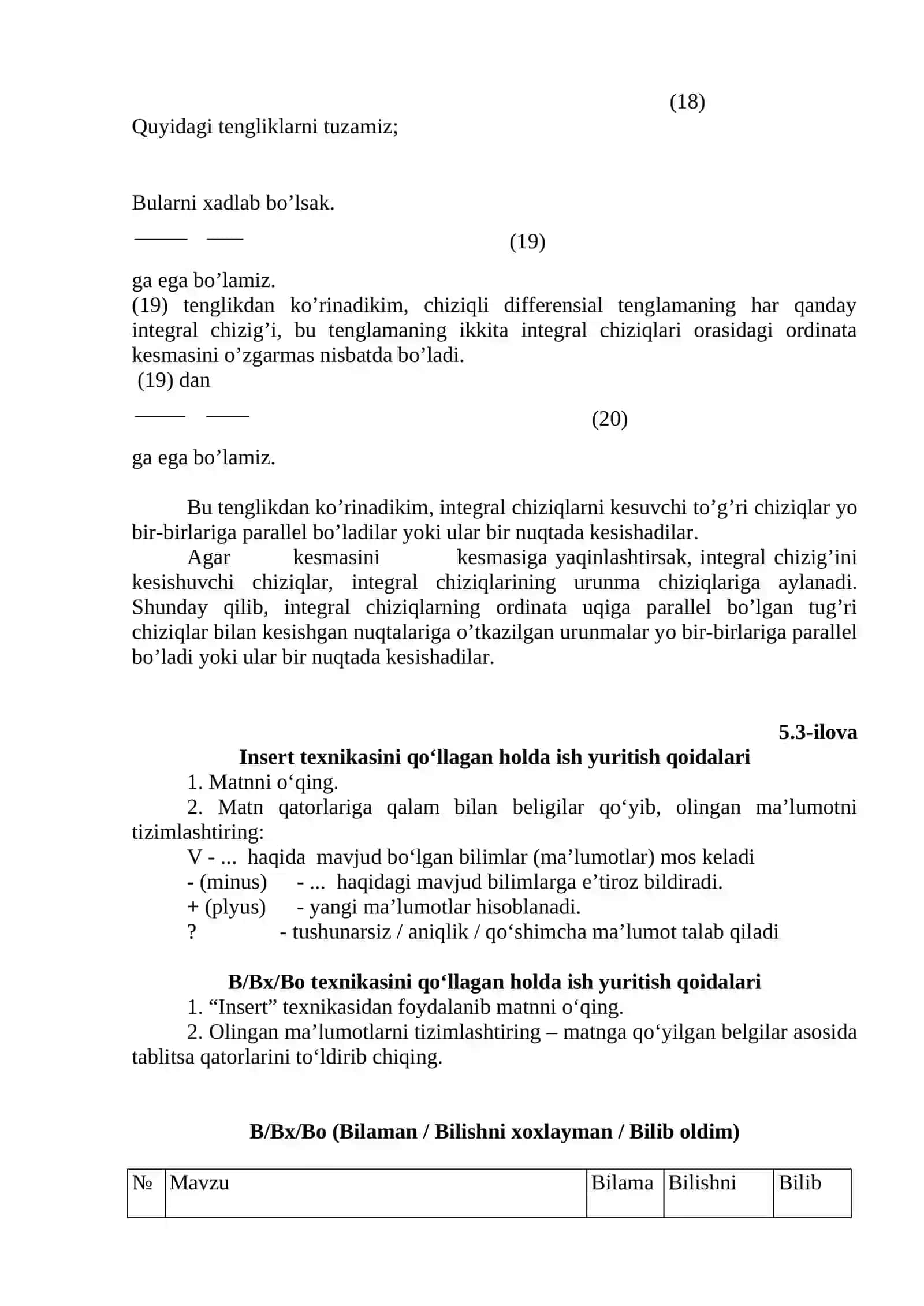 Birinchi tartibli chiziqli differensial tenglamalar va ularning xossalari 4