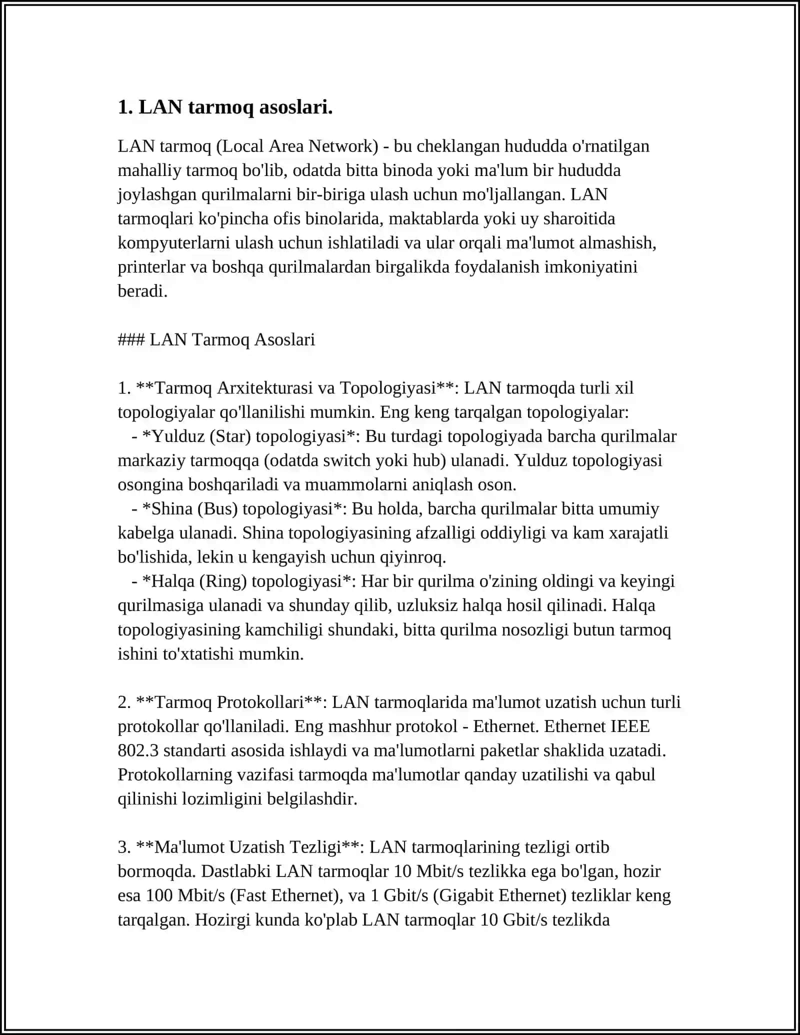 SISKO PAKET TRASER DASTURIDA LAN VA VLAN 4