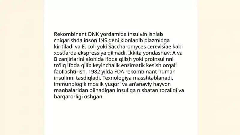 Gen muhandisligi yordamida oqsil va gormonlarning olinishi 4