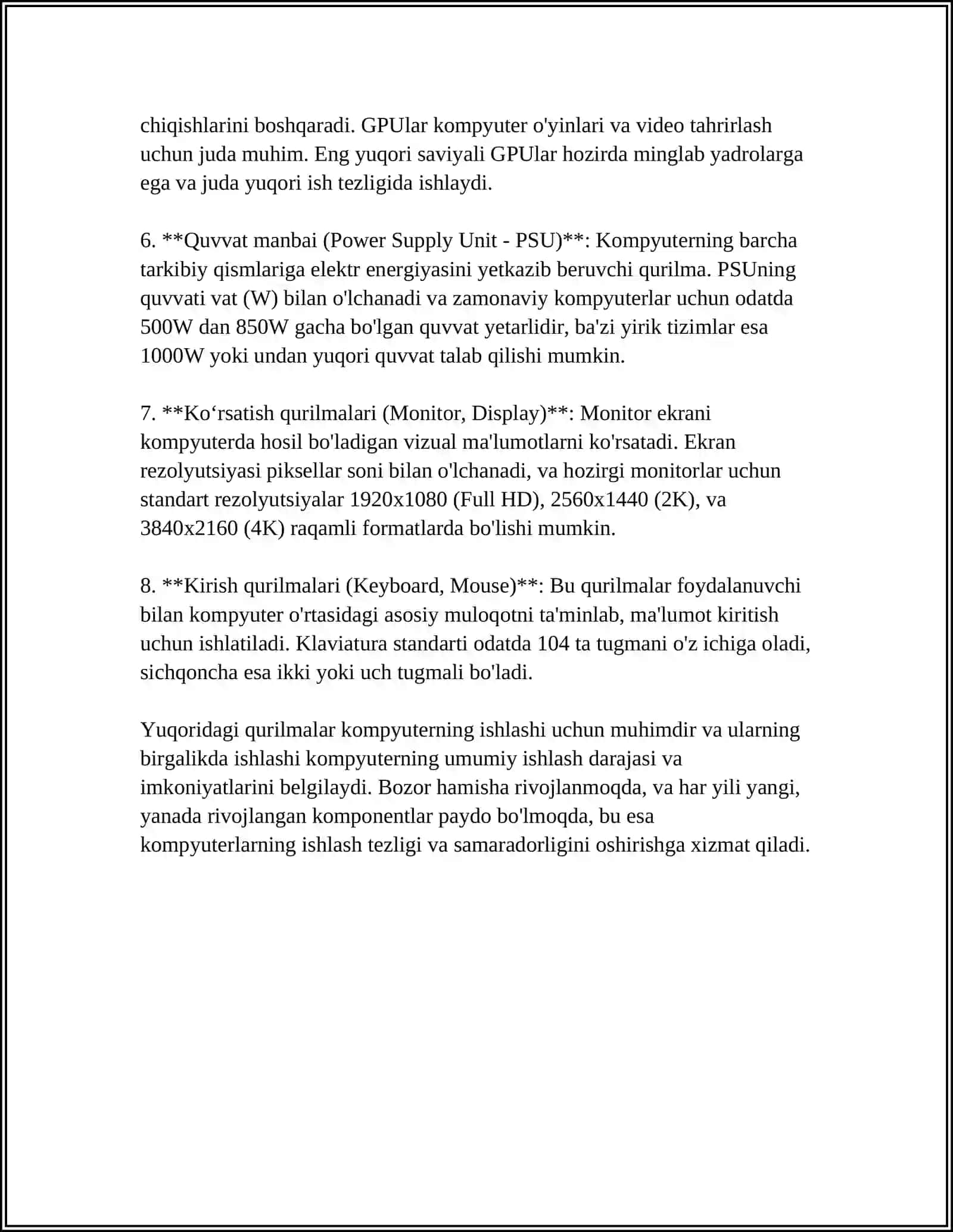 KOMPYUTERNING ASOSIY QURILMALARI VAZIFALARI VA UNDA ISHLASH PRINSIPLARI 4