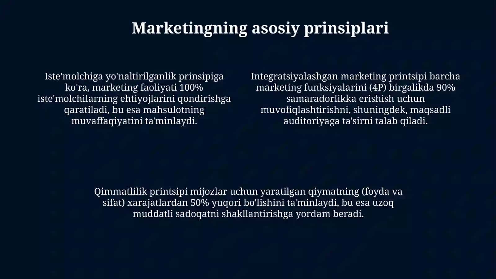 Marketing funktsiyalari va asosiy prinsiplari 4