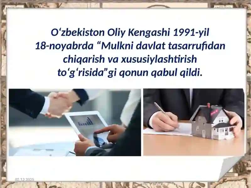 O’zbek modelining ishlab chiqilishi. Iqtisodiy islohotlarning boshlanishi 4