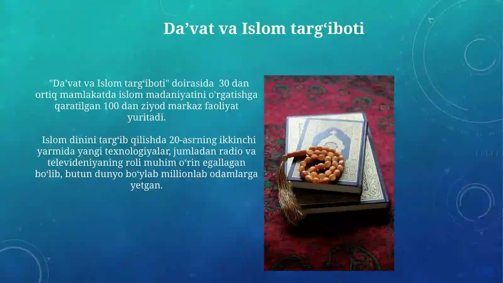 Islomiy manbalar va marosimlar 4