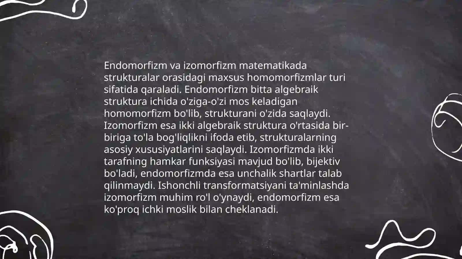 Gomomorfizm turlari 4