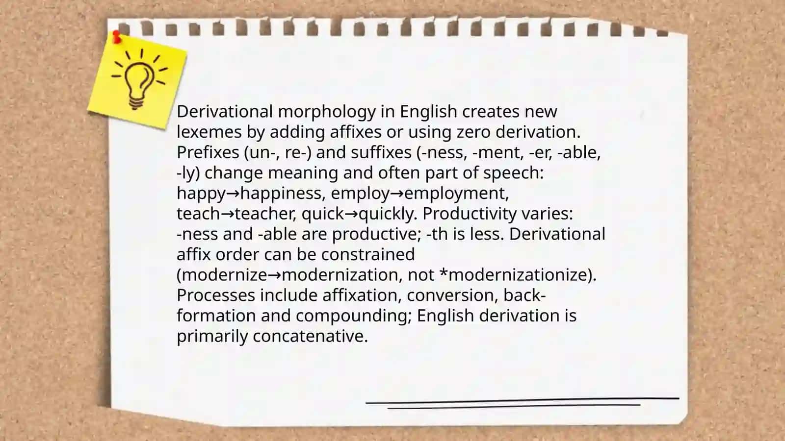 Morphological structure of English words 4