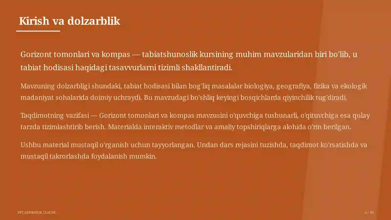Gorizont tomonlari va kompas (3-sinf) 4