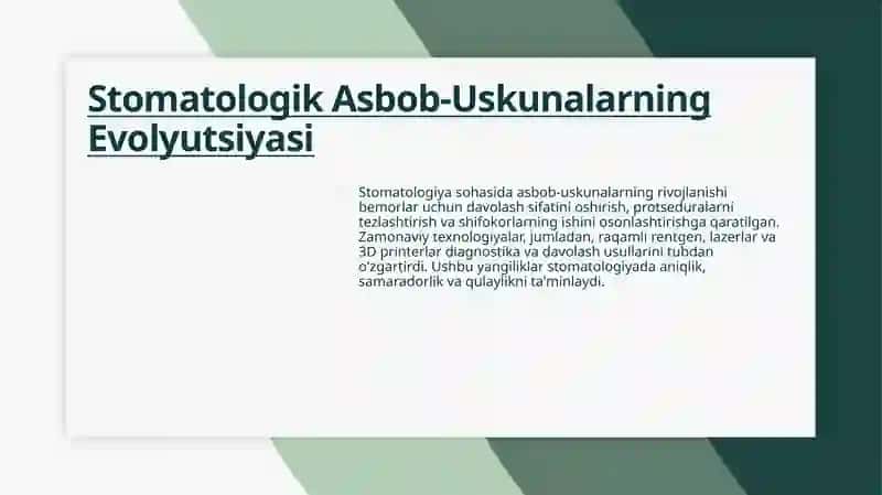 Zamonaviy Stomatologiyada Asbob-Uskunalarning Ahamiyati 4
