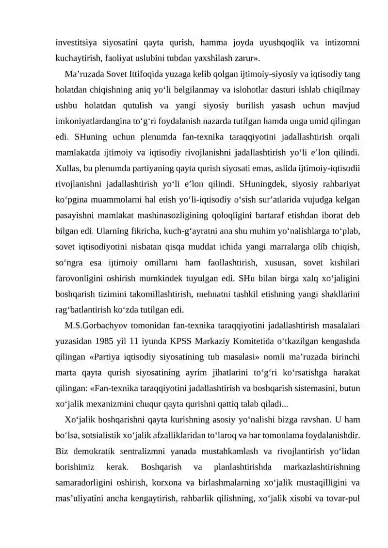 Qayta Qurish" Yillarida O'zbekistondagi Ijtimoiy-Siyosiy Vaziyat 4