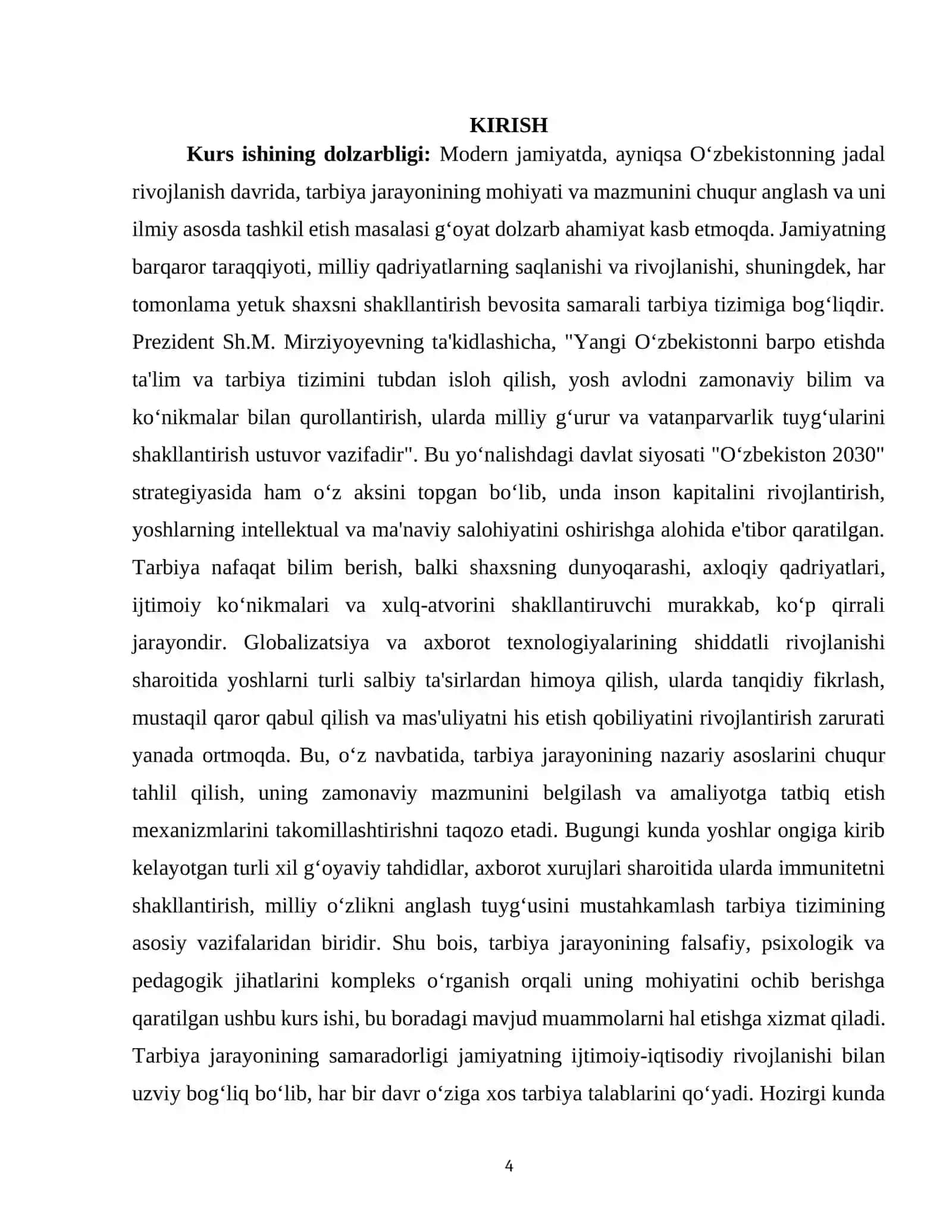 UMUMUIY PEDAGOGIKA FANIDAN TAYYORLAGAN KURS ISHI 4