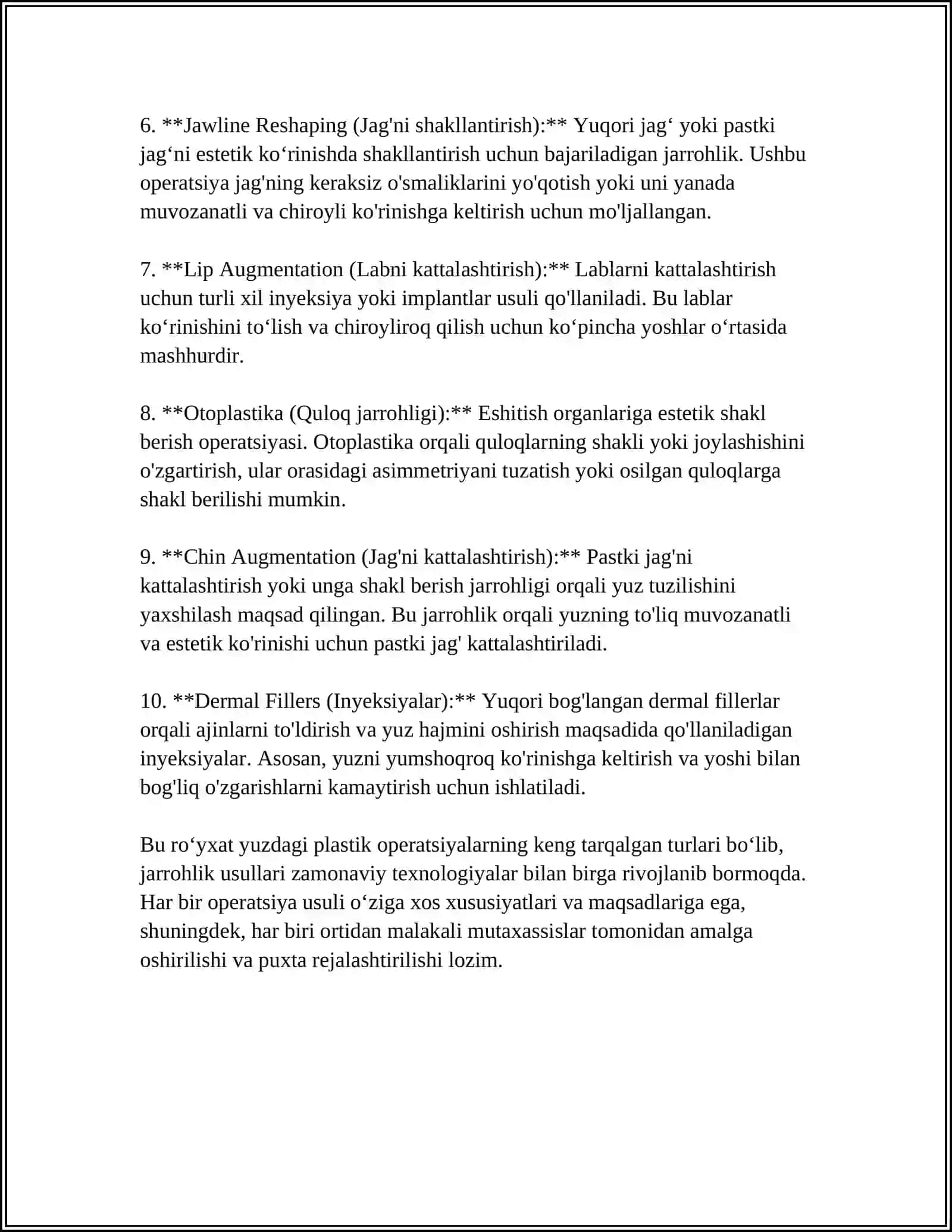 YUZDAGI PLASTIK OPERATSIYALAT HUSUSIYATLARI 4