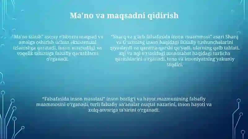 Sharq Va GʻArb Falsafasida Inson Masalasi 4
