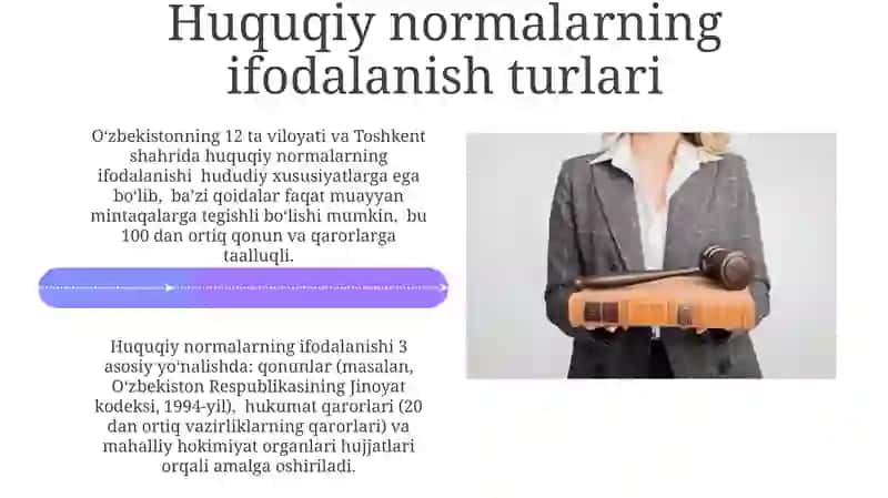 Huquqiy normalarning tarkibi turlari va ifoda etuvchi usullari 4
