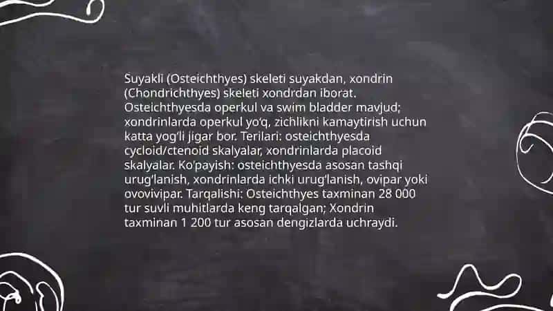 Baliqlar ichki tuzilishi turlari tarqalishi haqida umumiy malumot 4