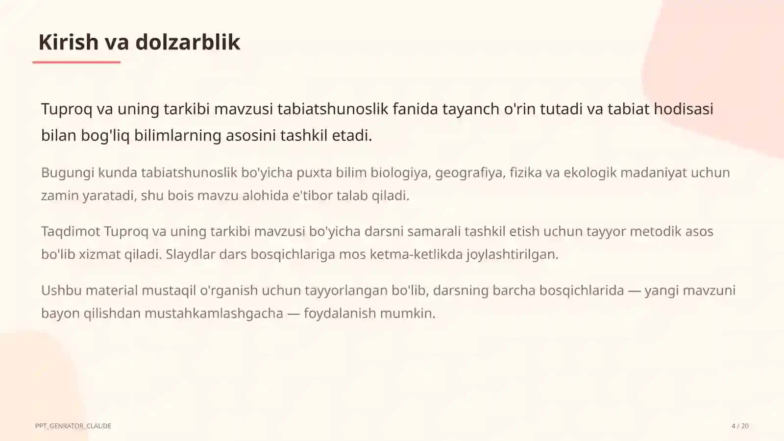 Tuproq va uning tarkibi (2-sinf) 4
