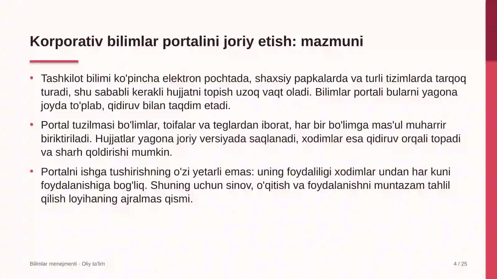 gazni qayta ishlash zavodlarida korporativ bilimlar portalini joriy etish 1587 4