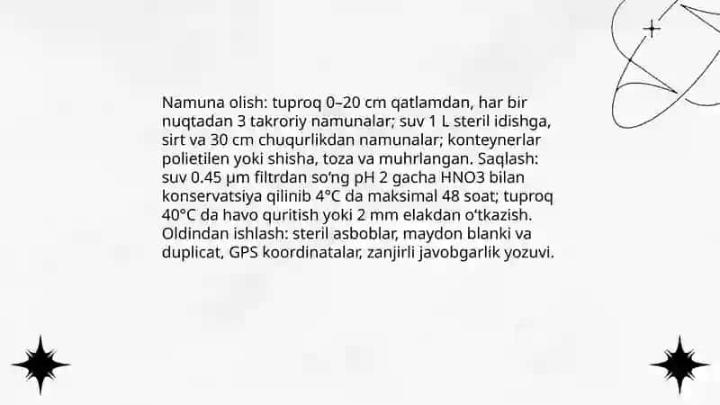 Tuproq suvining ifloslanishidan ion boglanish birikmalarini aniqlab ulardan tozalash goyasini ishlab chiqarish 4