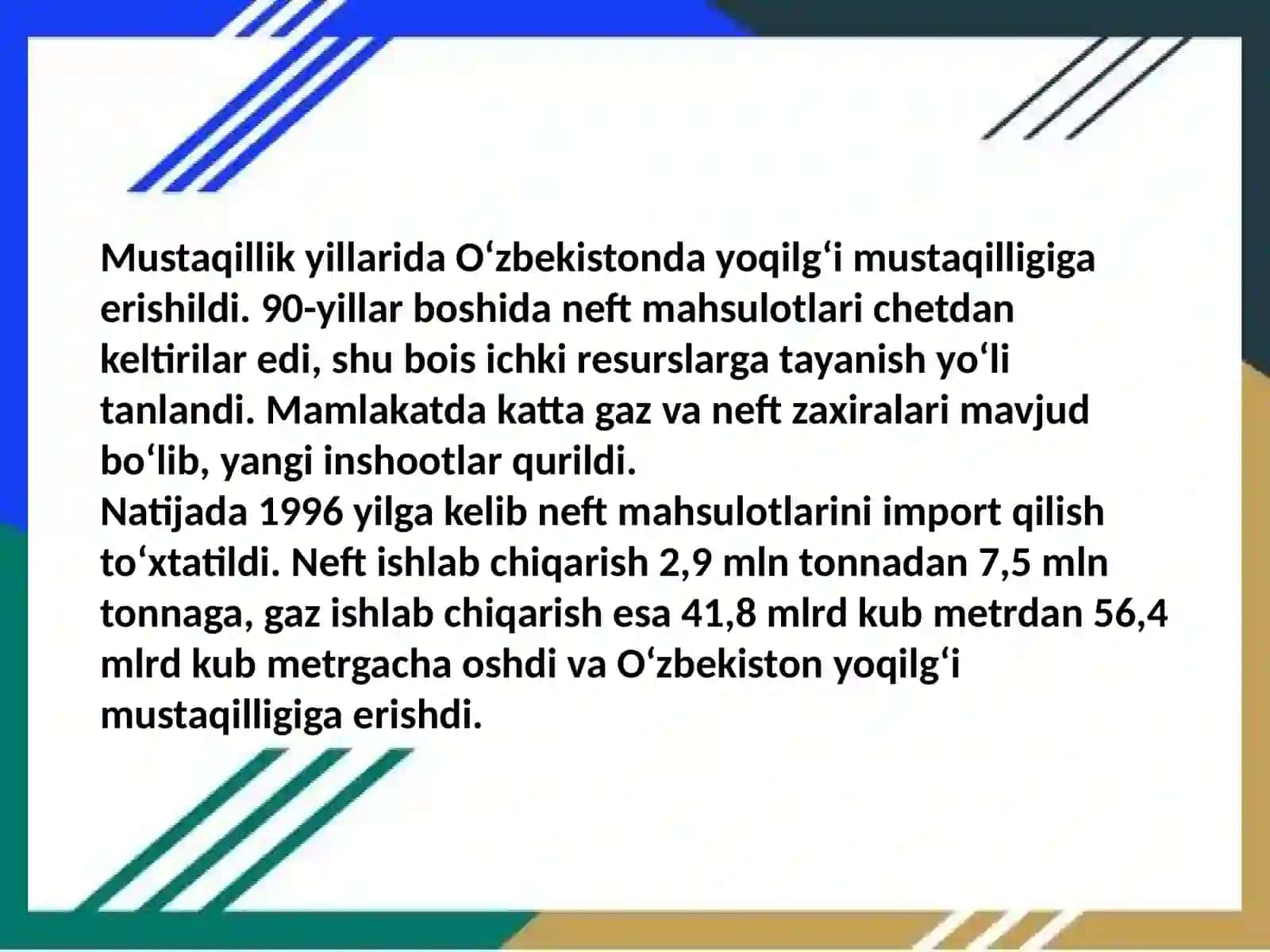 Oʻzbekistonda iqtisodiy islohotlarni amalga oshirilishi 4