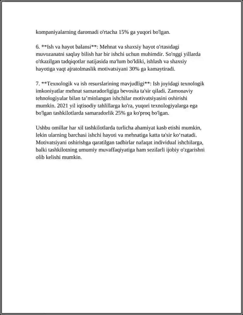 REFERAT Mavzu: MEHNATNING PSIXOLOGIK KOMPONENTLARI 4