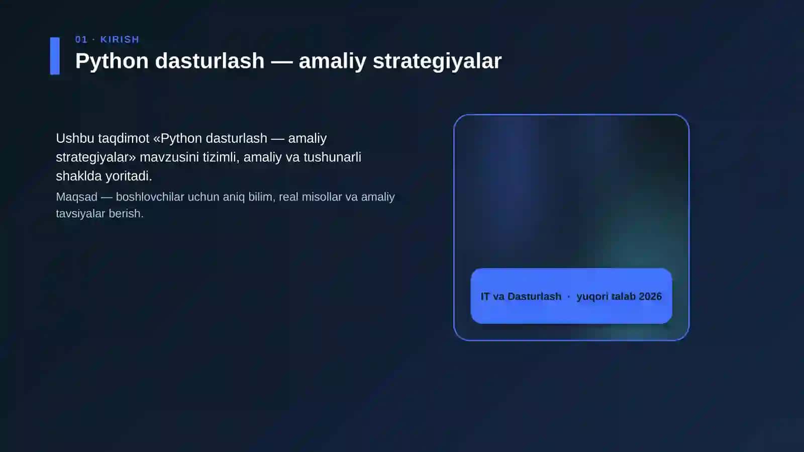 Python dasturlash — amaliy strategiyalar 4