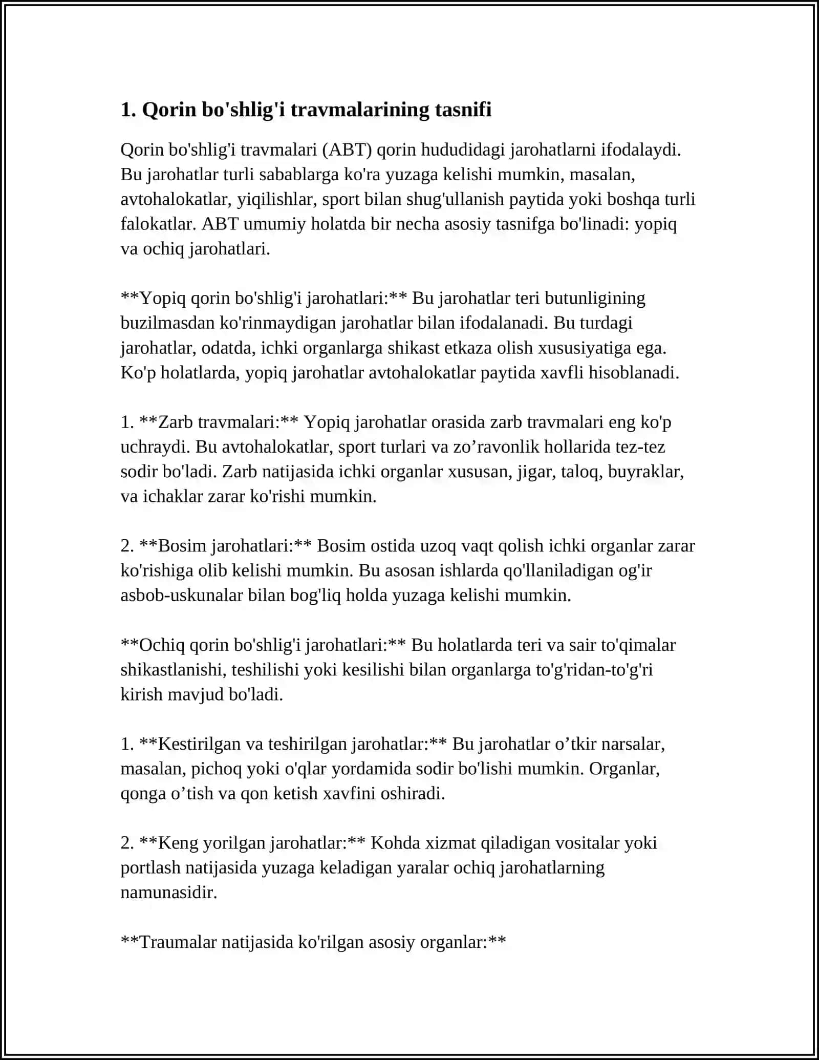 QORIN BO‘SHLIG‘I VA KICHIK TOS A’ZOLARI TRAVMASI VA NURLI DIAGNOSTIKASI 4